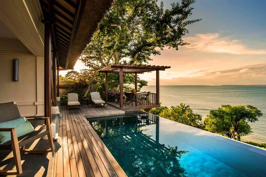 Bali's ocean view from a villa