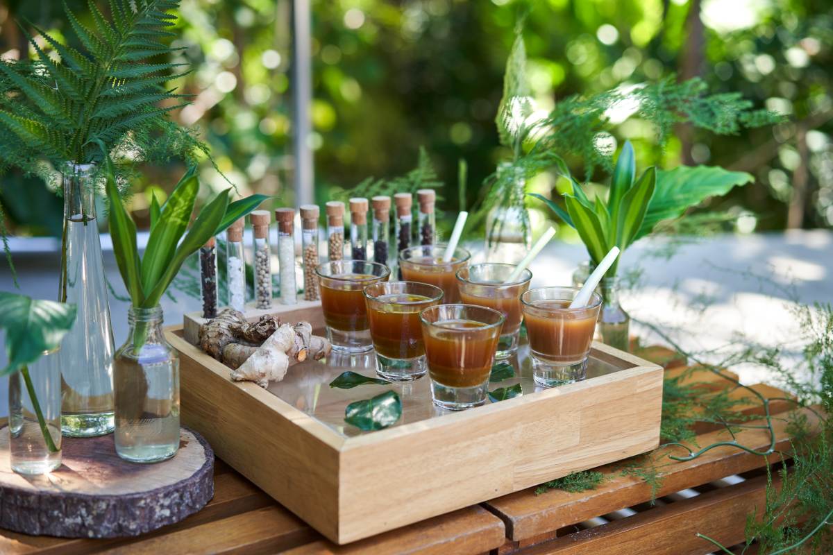 welcome drink, Glass House by Tirtha, wedding villa, bali wedding package, bali wedding venue, bali destination wedding, best wedding venue in bali, Tirtha Bali wedding planner