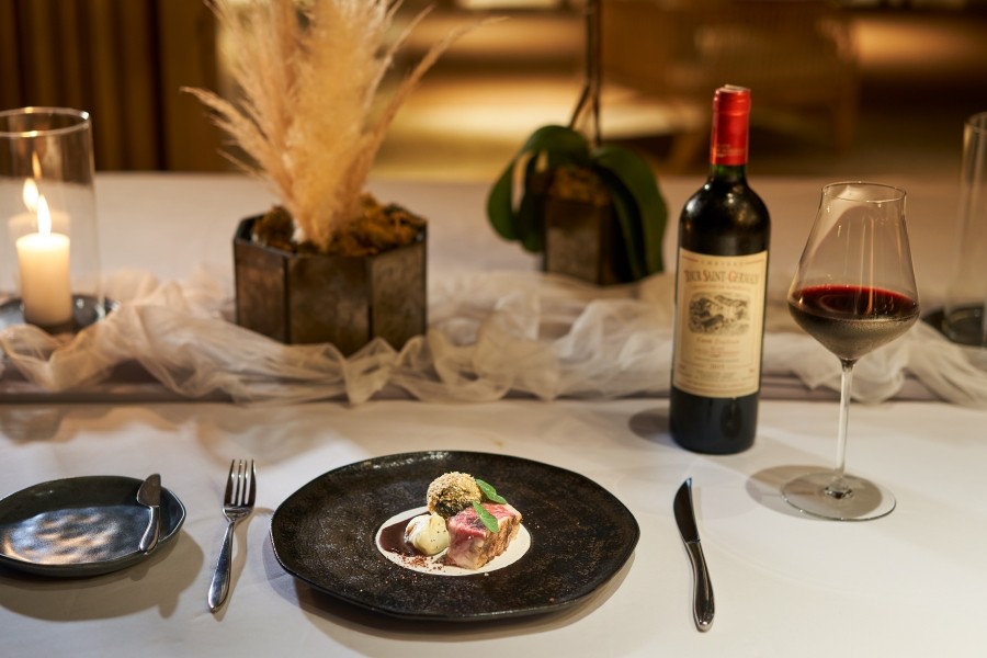 french course menu for wedding reception at tirtha bali, one of the best bali wedding venues and wedding planner