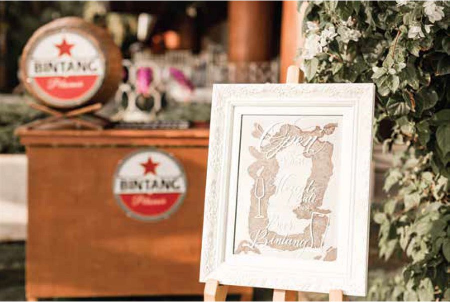 The iconic Bintang Beer Barrel for your special Bali wedding day at one of the most beautiful wedding venues in Bali