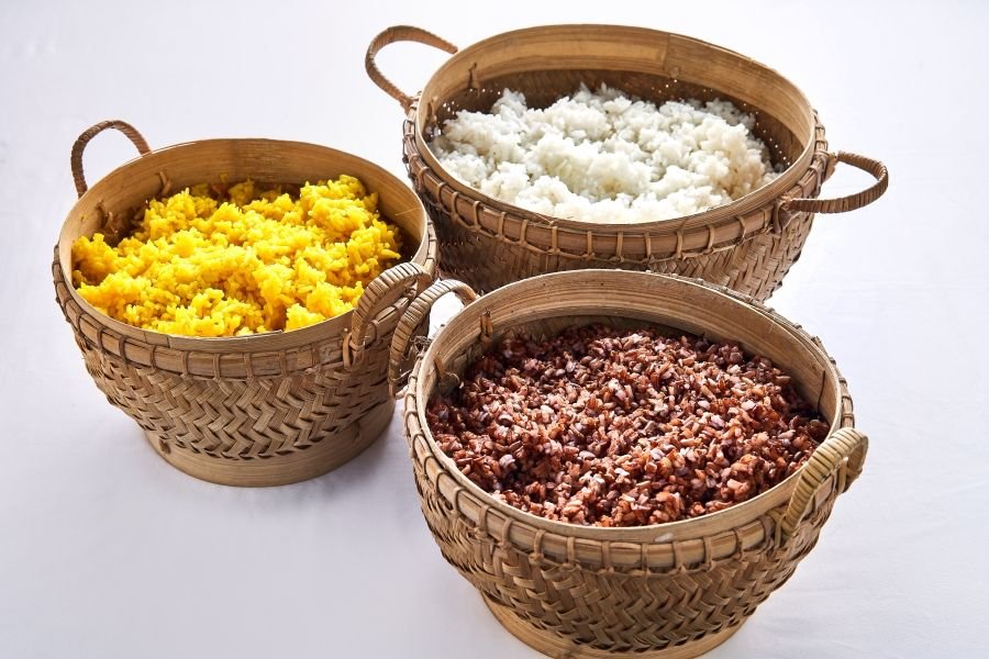3 kinds of steamed rice for your Bali wedding reception menu