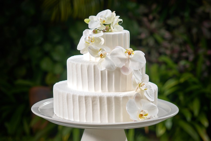 Phalaenopsis Orchid, the perfect wedding cake at the perfect wedding venue in Bali