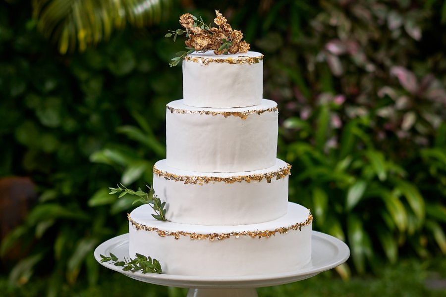 Four Tiered with Gold Accents