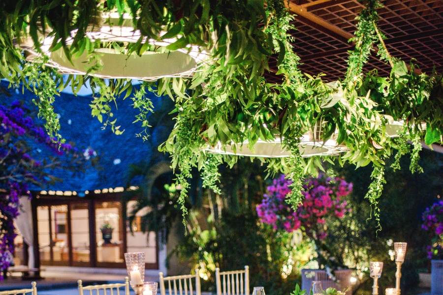 Trio Greenery Chandelier
