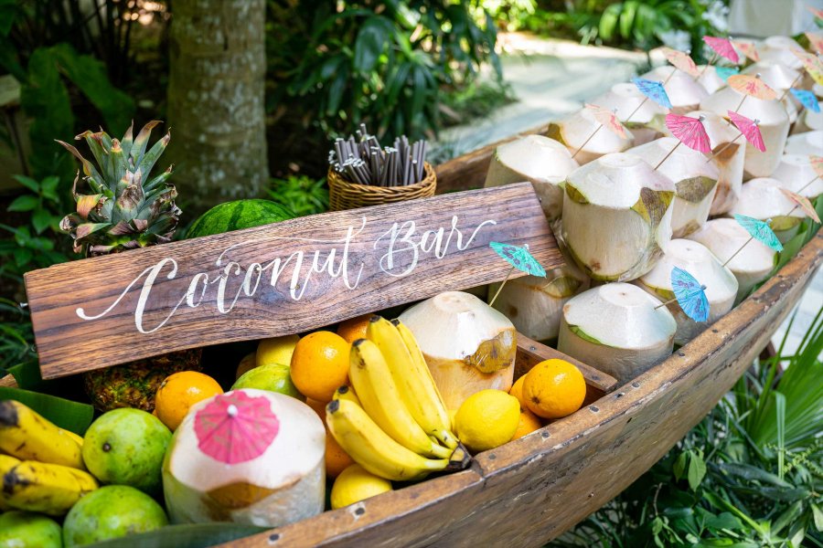 Coconut Bar, the perfect reception menu for your tropical wedding in Bali