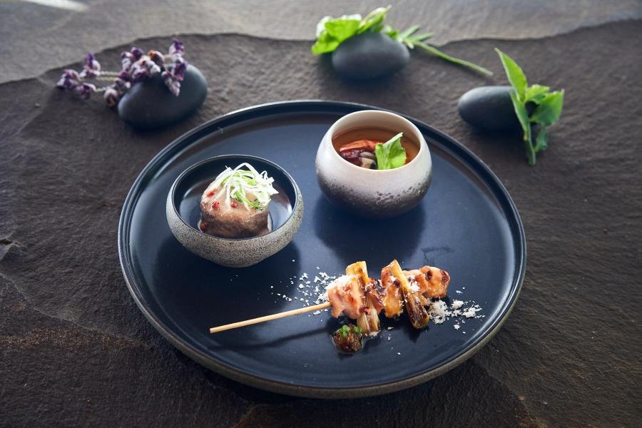 3 items Japanese Fusion course hot appetizer if you choose Tirtha Bali as your wedding venue
