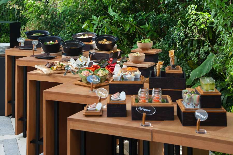 buffet menu for wedding reception at tirtha bali, one of the best wedding venues in bali as well as wedding planner
