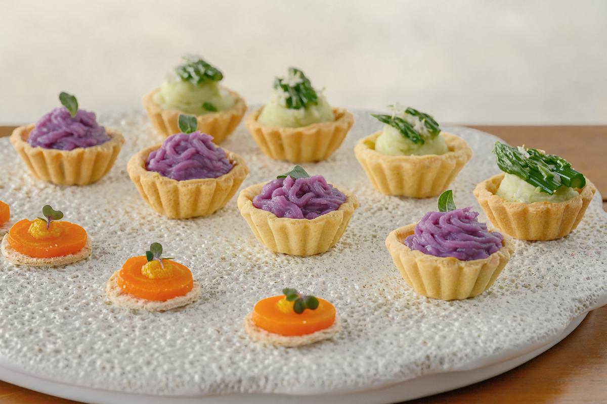 Vegan Three Kinds of Tart, canape for your wedding reception at exclusive Bali wedding venues