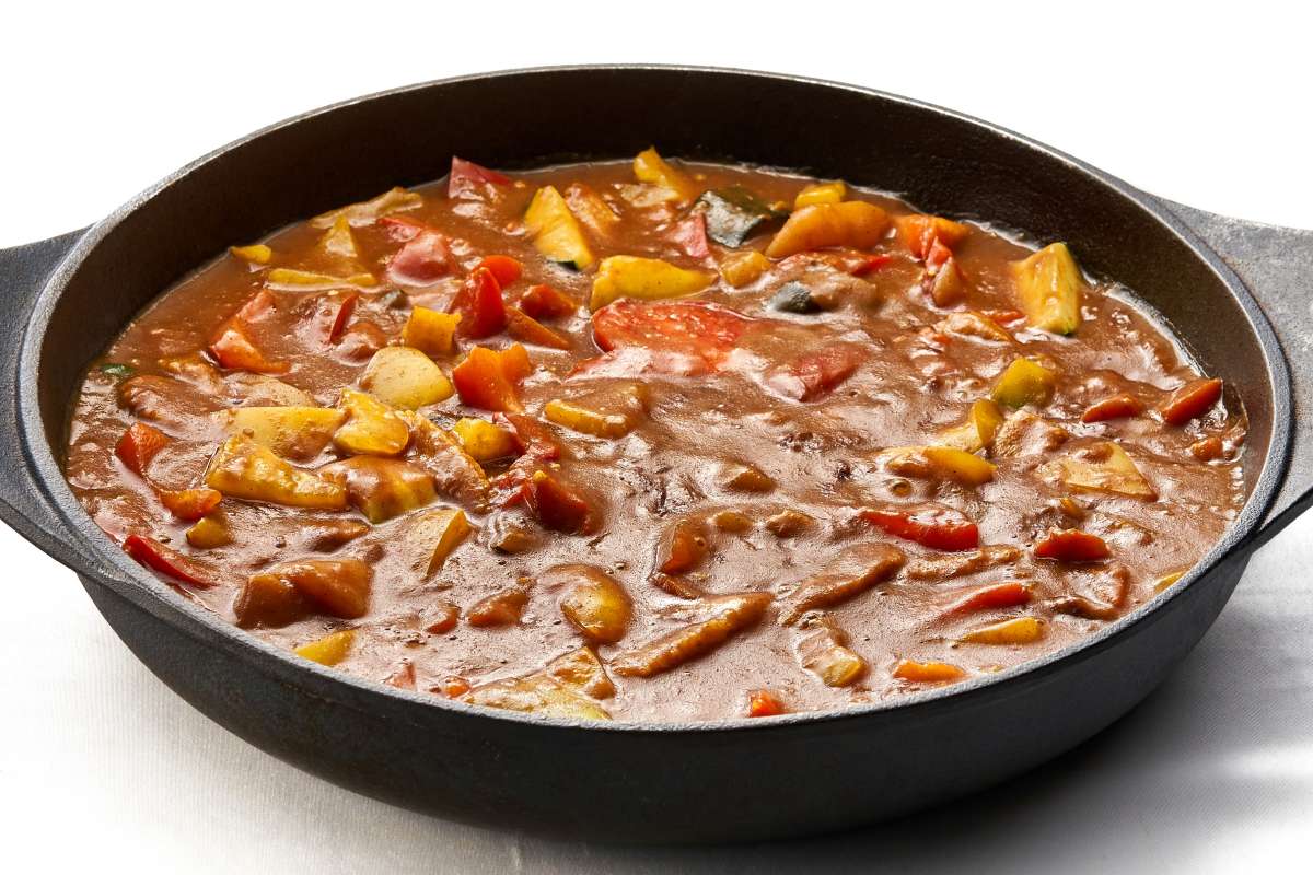 Vegetables Japanese Curry with Steamed Rice