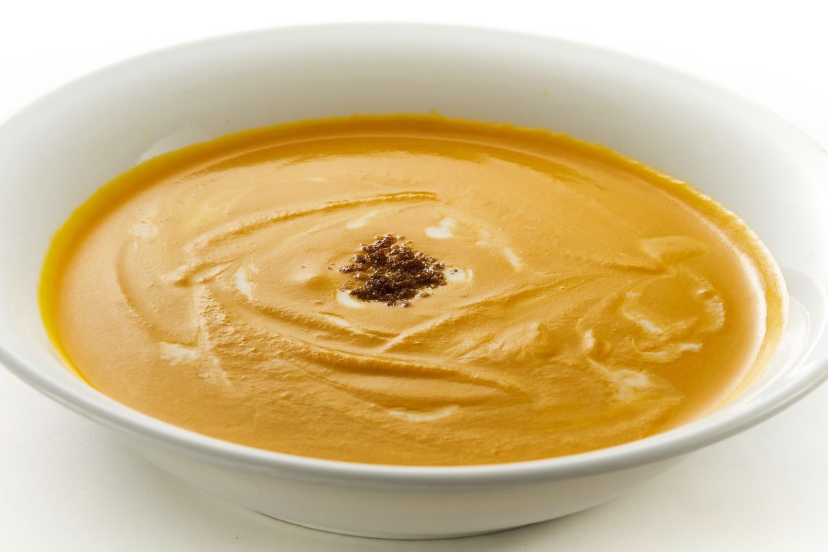 Pumpkin Soup with Coconut Flavor
