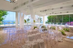 Ceremony setup at Heaven Room, an ocean view wedding venue in Bali.