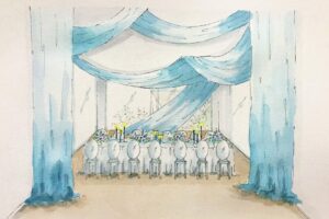Thoughtful reception design in progress during wedding planning at Tirtha Bali.