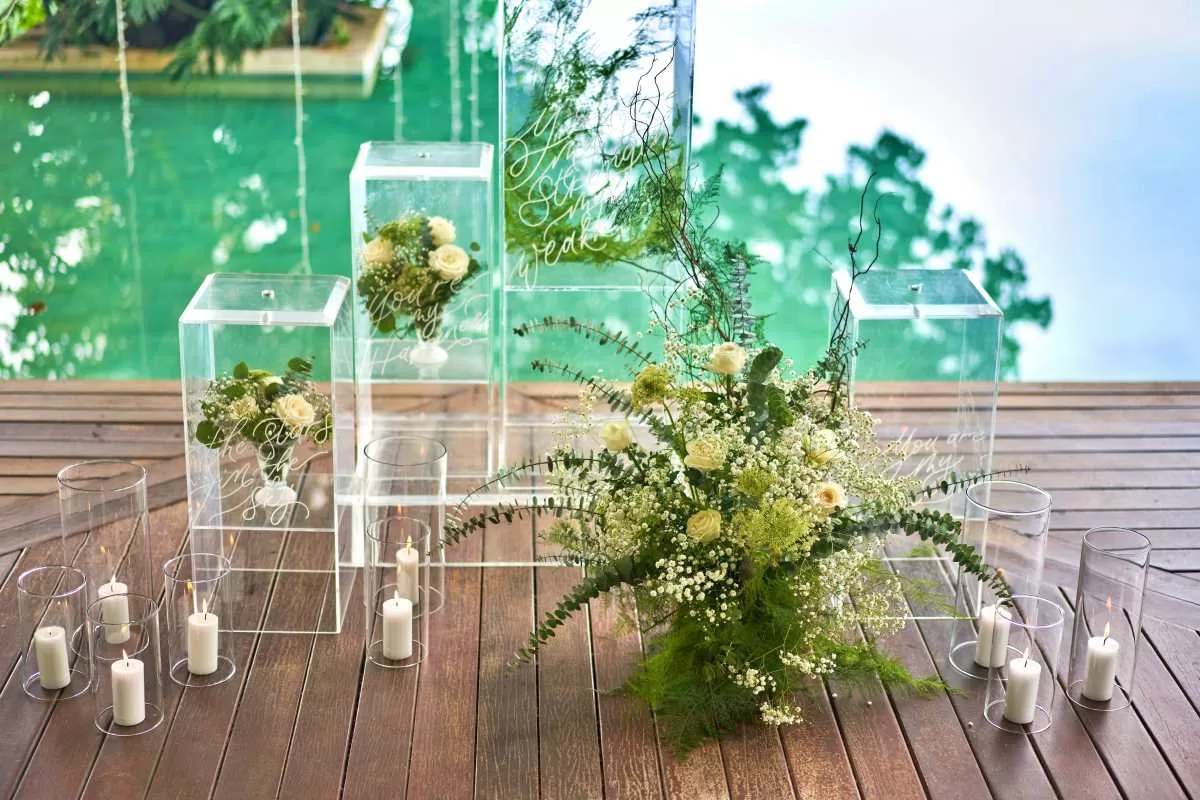 Welcome Board, intimate decoration, wedding decoration, hanamizuki, bali wedding package, bali wedding venue, bali destination wedding, best wedding venue in bali, Tirtha Bali wedding planner, bali wedding, wedding bali