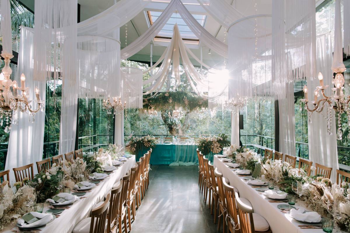 Bali Wedding Reception Decoration at the Glass House by Tirtha