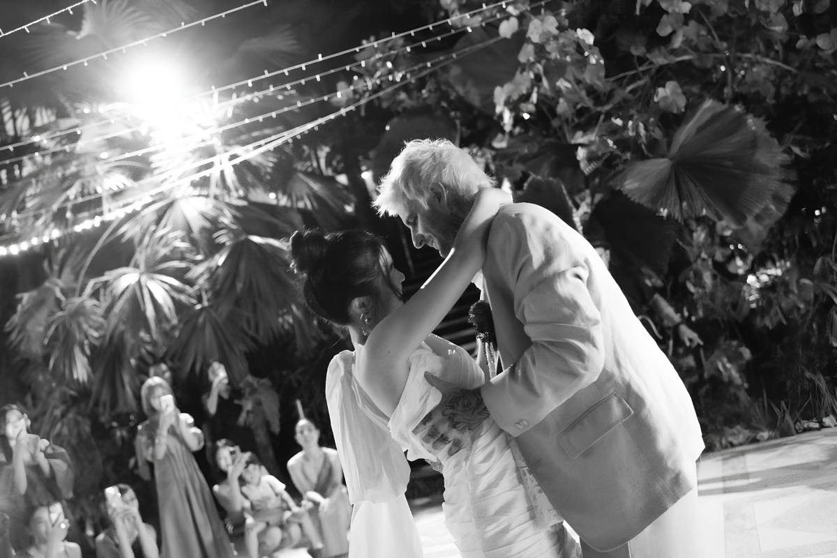 An intimate and magical first dance shared by Akari & Michaljon at Tirtha Bali.